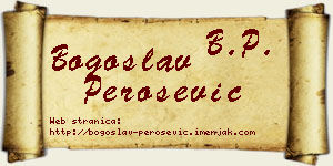 Bogoslav Perošević vizit kartica